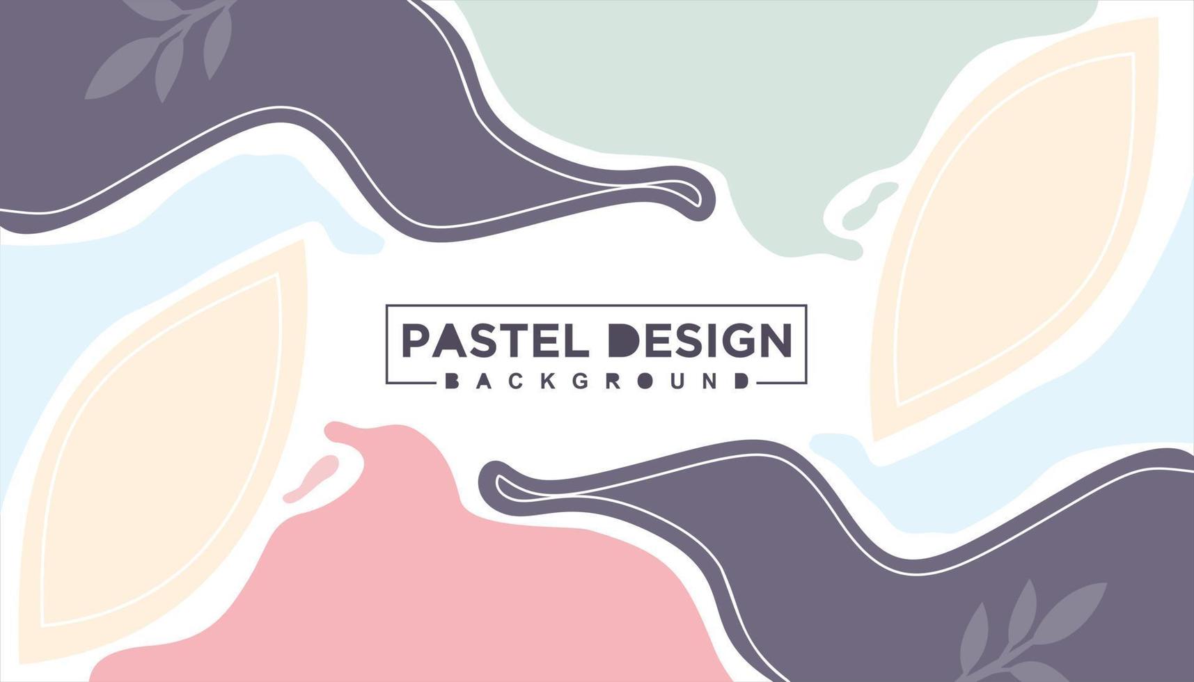Abstract wavy background pastel color design vector