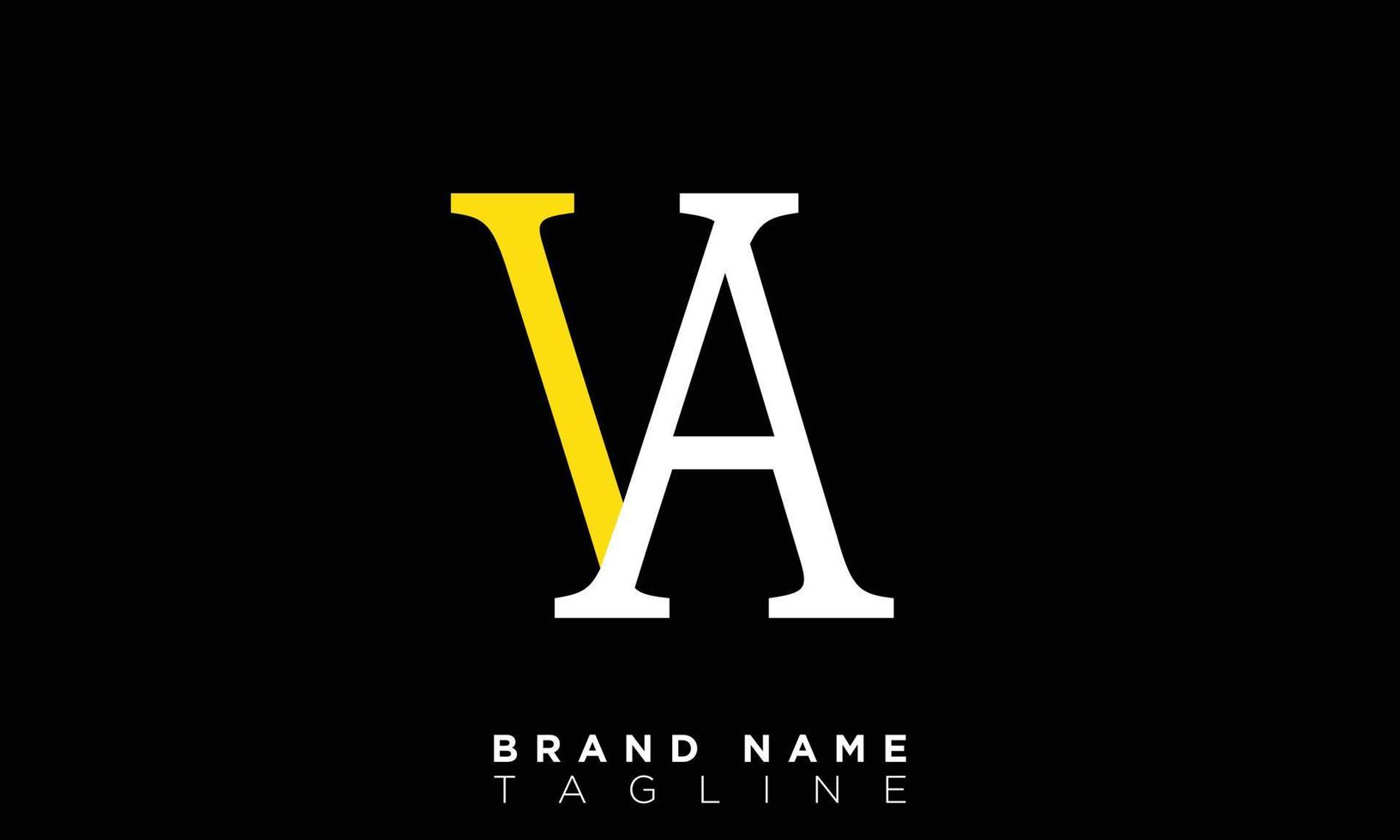 Alphabet letters Initials monogram logo VA, AV, V and A vector
