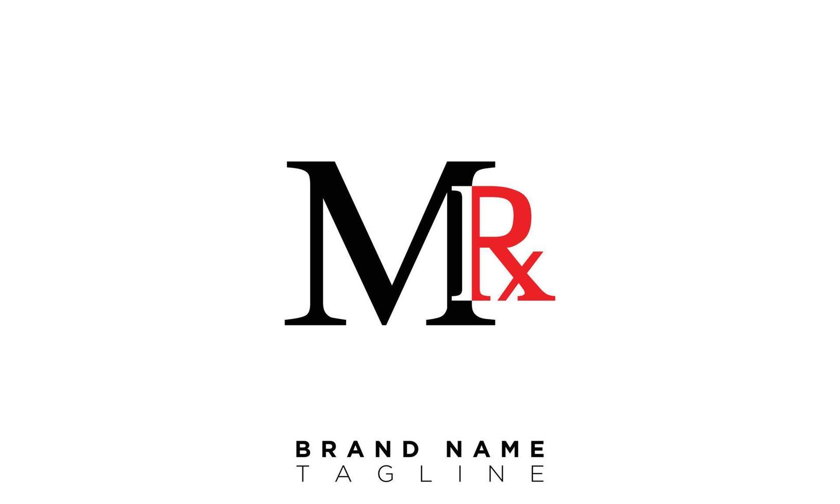 Alphabet letters Initials monogram logo MR, RM, M and R vector