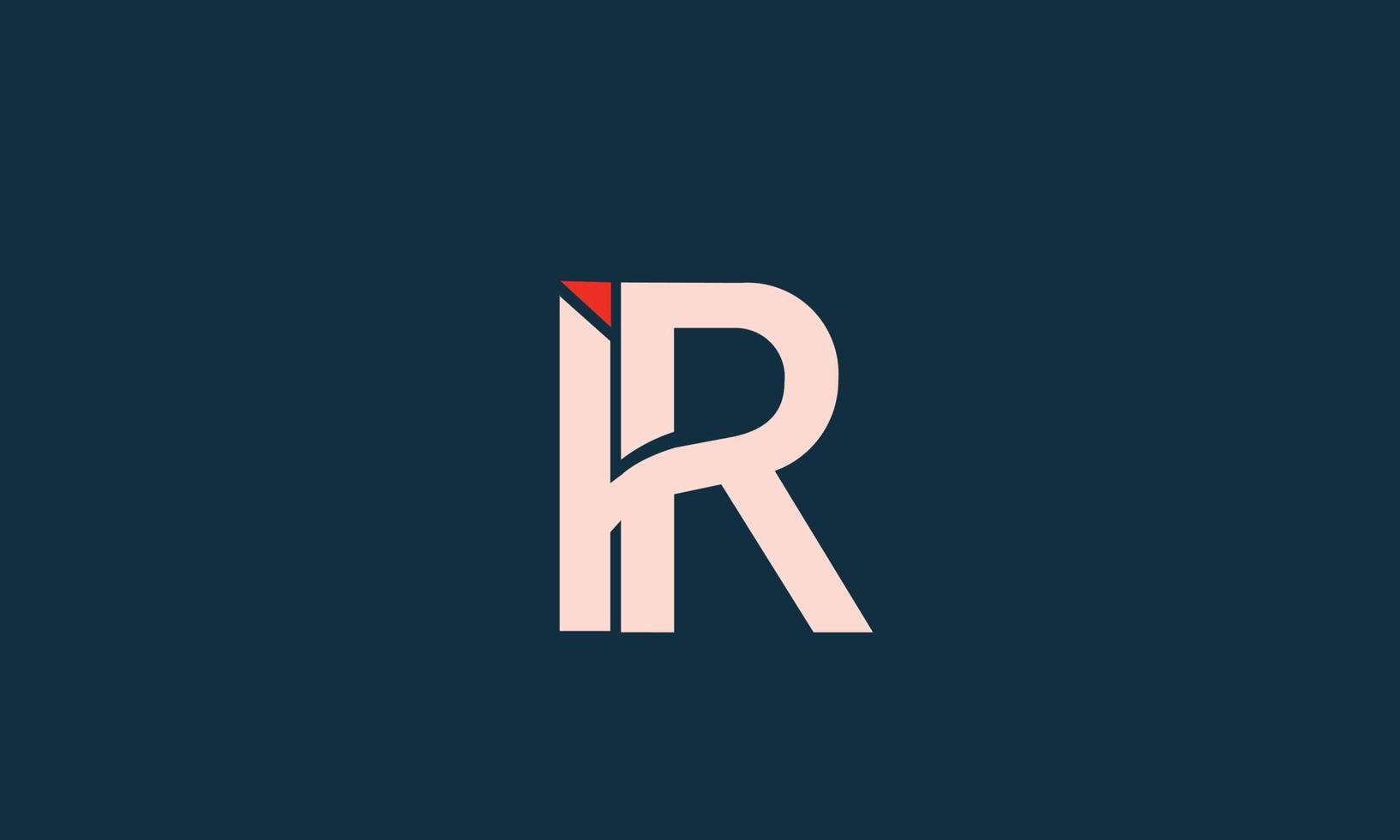 alfabeto letras iniciales monograma logo hr, rh, h y r vector