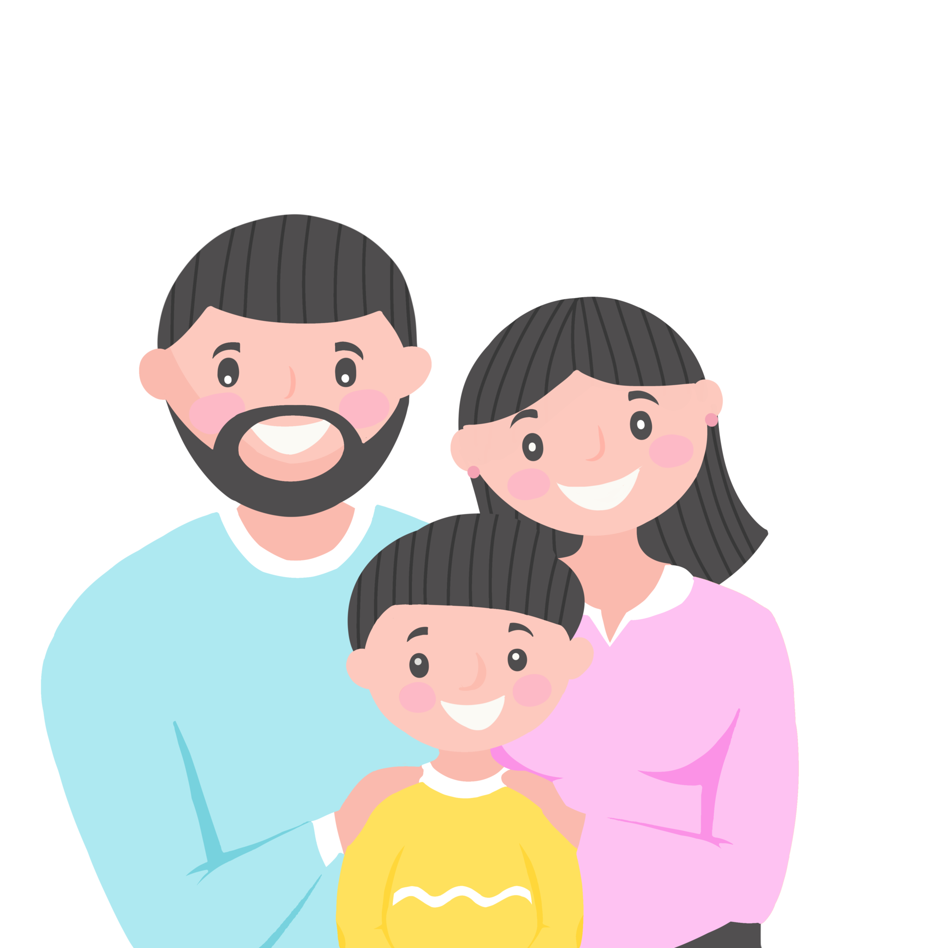 Free happy family, parents, mom, dad and kid 9889655 PNG with Transparent  Background