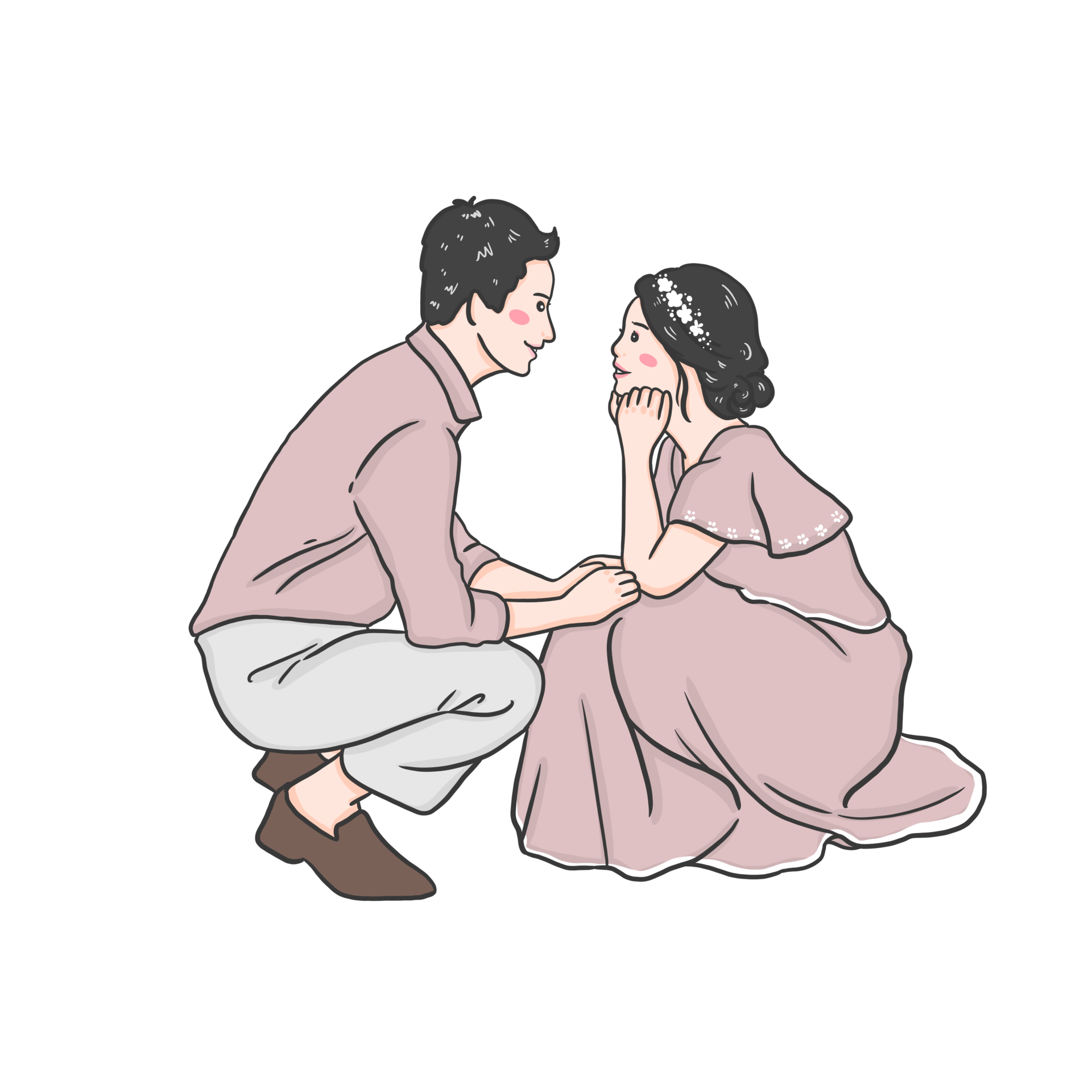 Free love couple character 9889691 PNG with Transparent Background