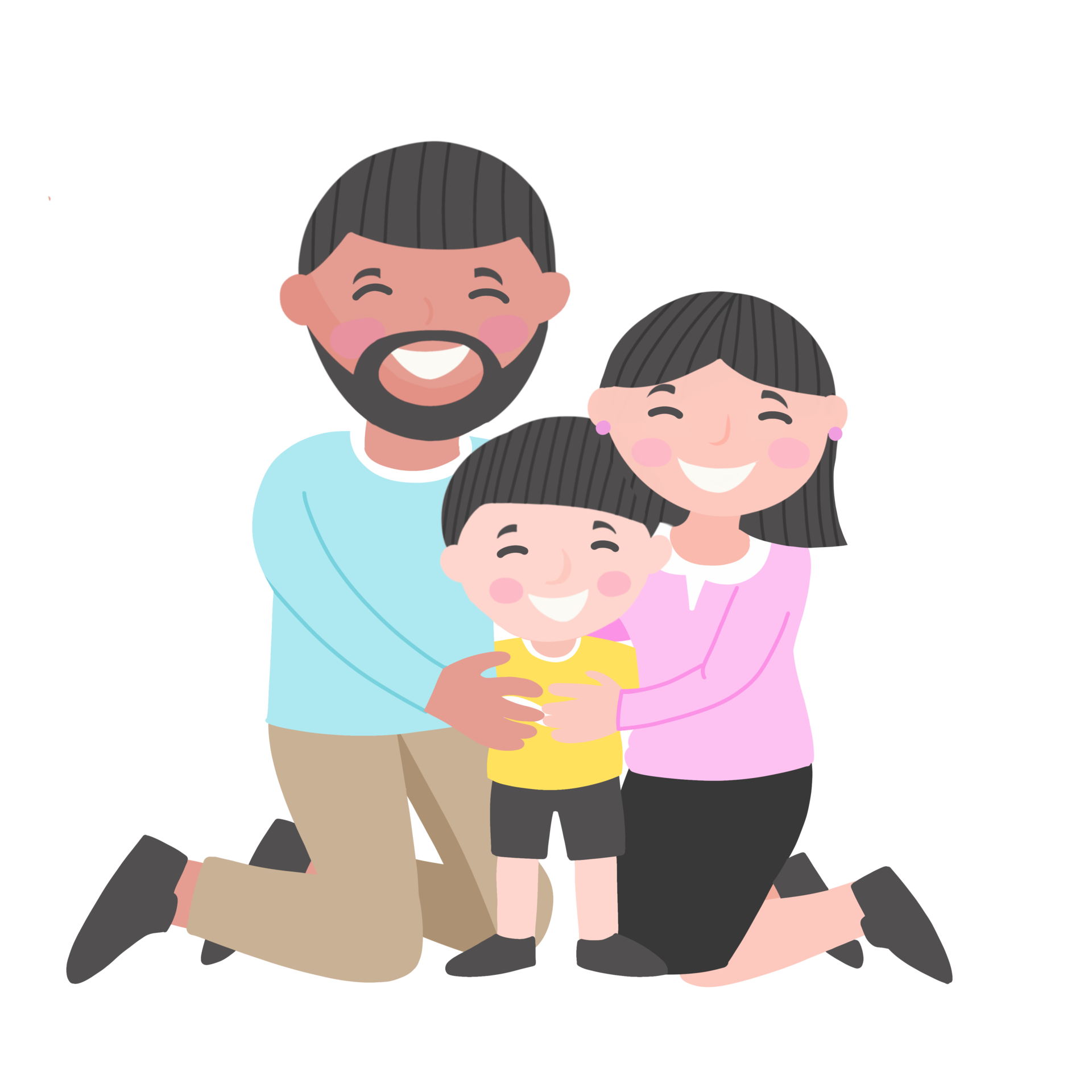 Free happy family, parents, mom, dad and kid 9889722 PNG with Transparent  Background