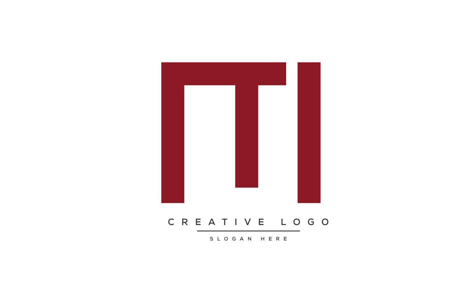 Alphabet letters Initials monogram logo MT, TM, M and T vector
