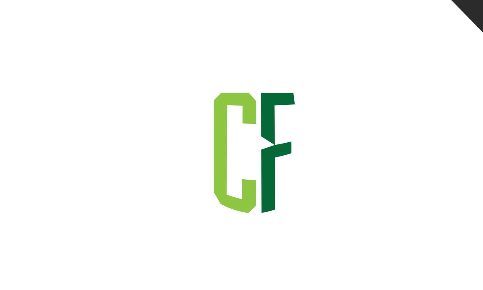Alphabet letters Initials monogram logo CF, FC, C and F vector