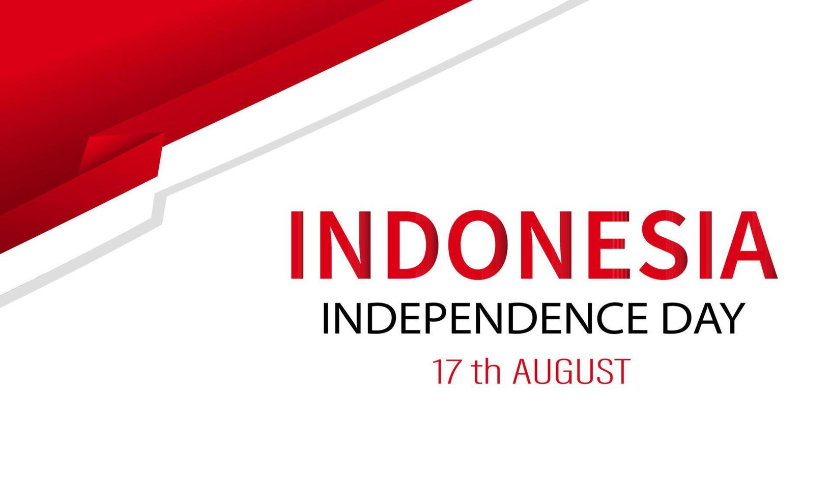 17 August Indonesian independence day banner background. Vector illustration