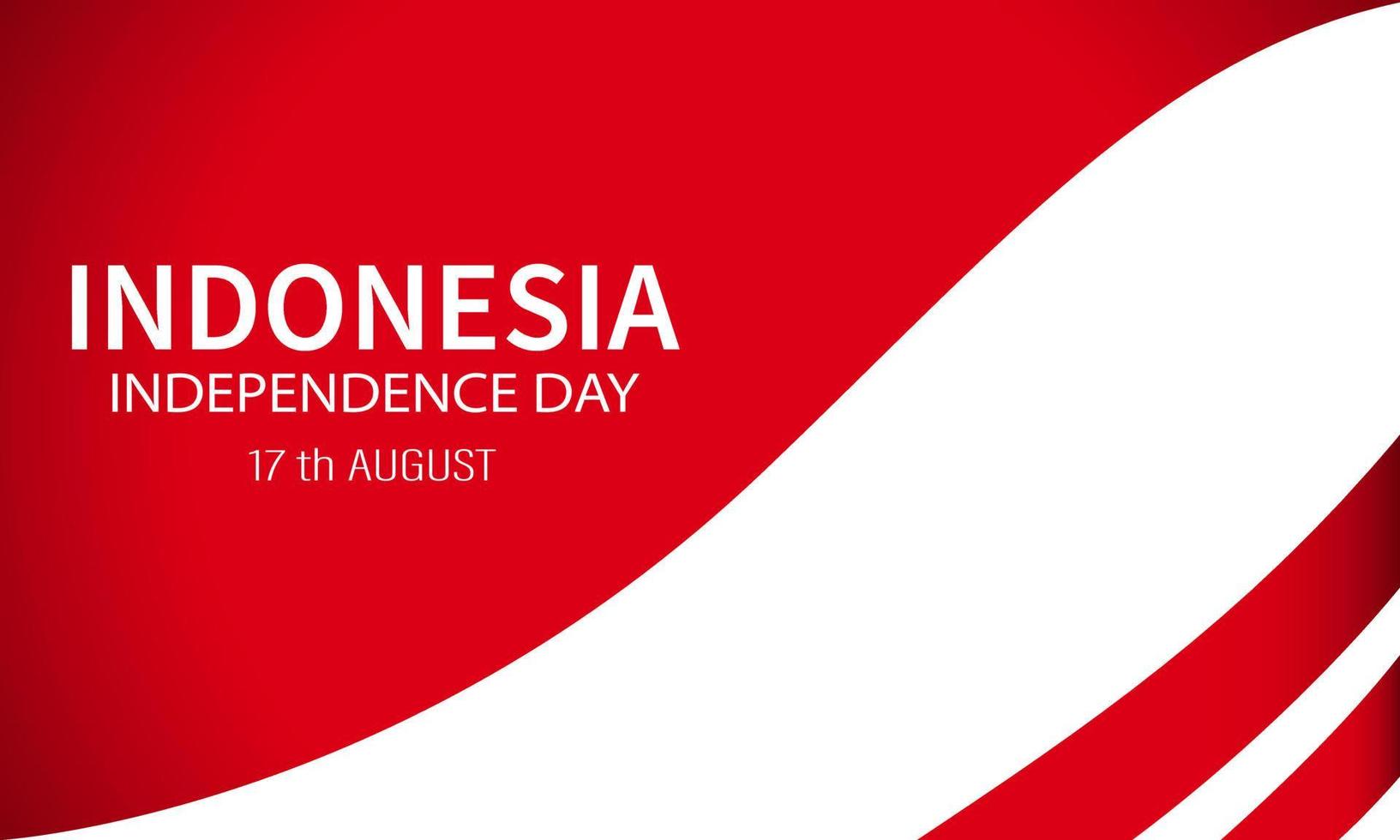 Indonesian Independence Day banner on August 17th. Vector illustration