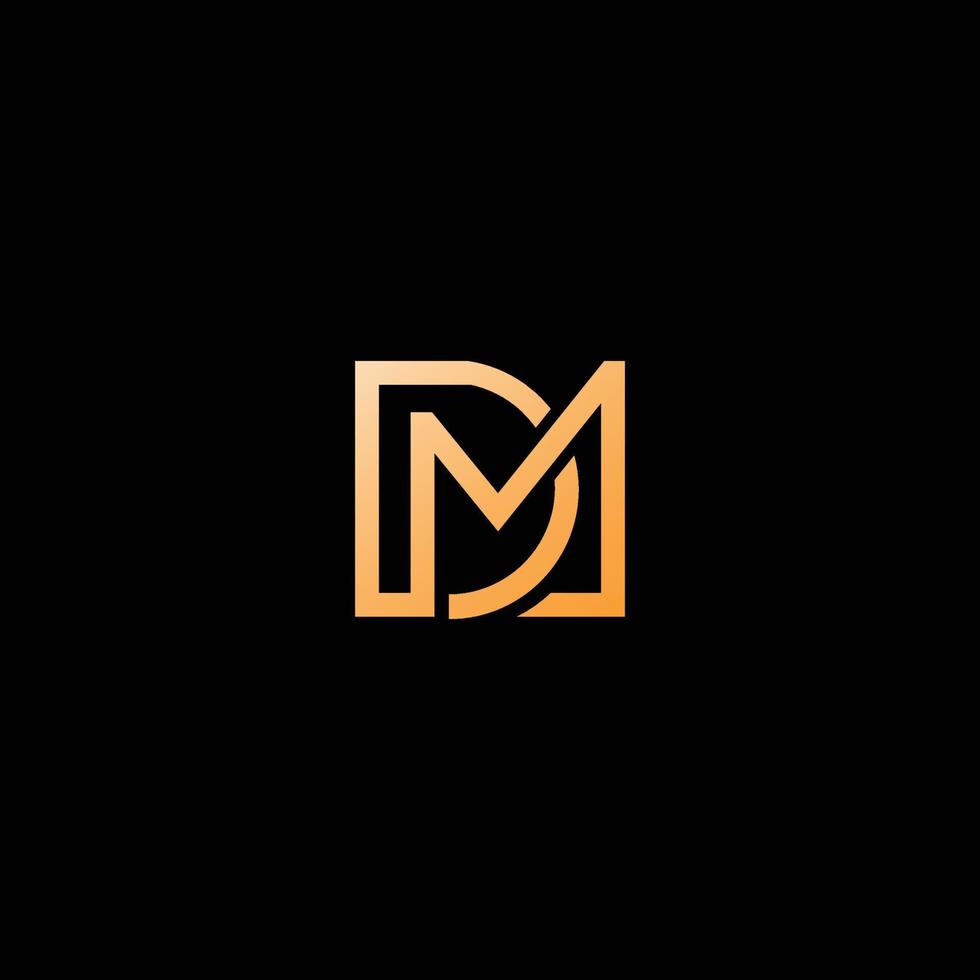 cool and simple letter D and M logo vector illustration suitable for