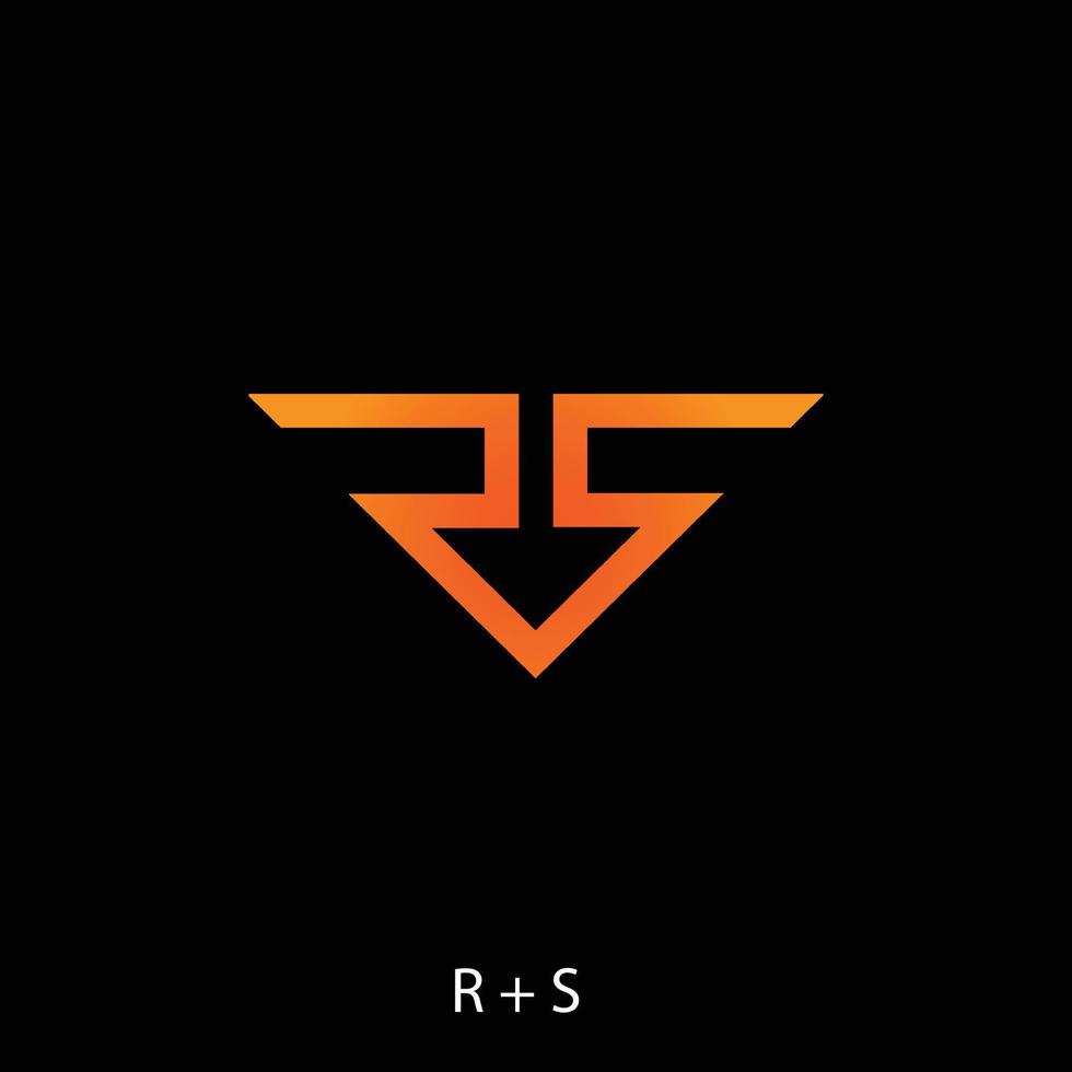 simple R and S logo illustration suitable for brand logos and others vector