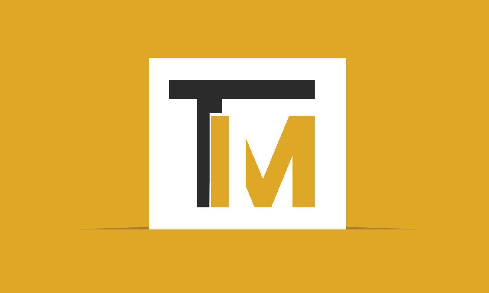 alfabeto letras iniciales monograma logo tm, mt, t y m vector