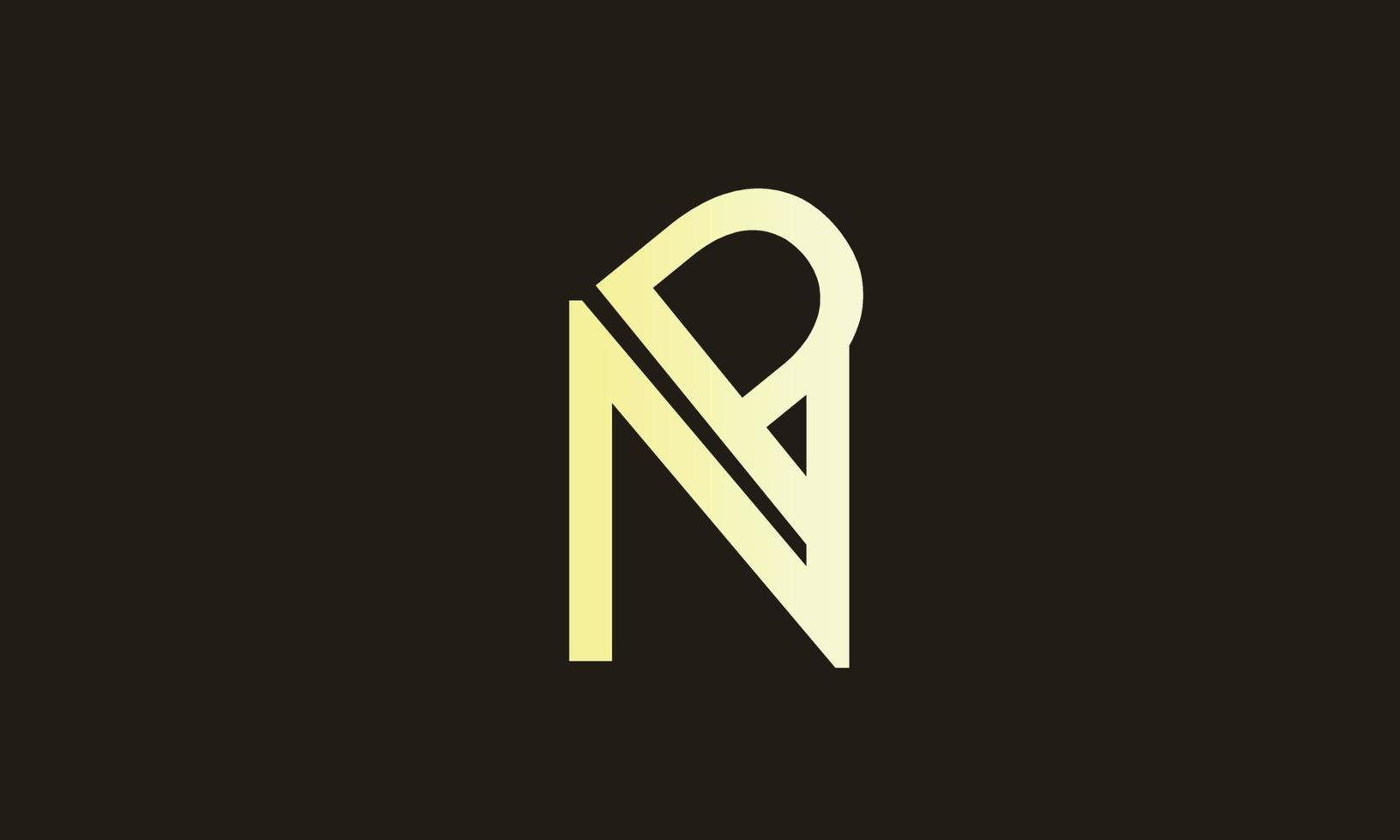 letras del alfabeto iniciales monograma logo np, pn, n y p vector
