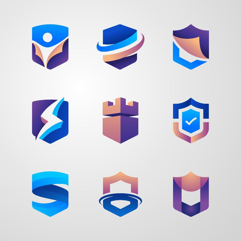 Shield Logo Set for Business vector