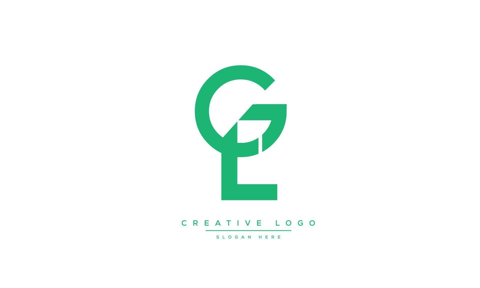 Alphabet letters Initials monogram logo GE, EG, G and E vector