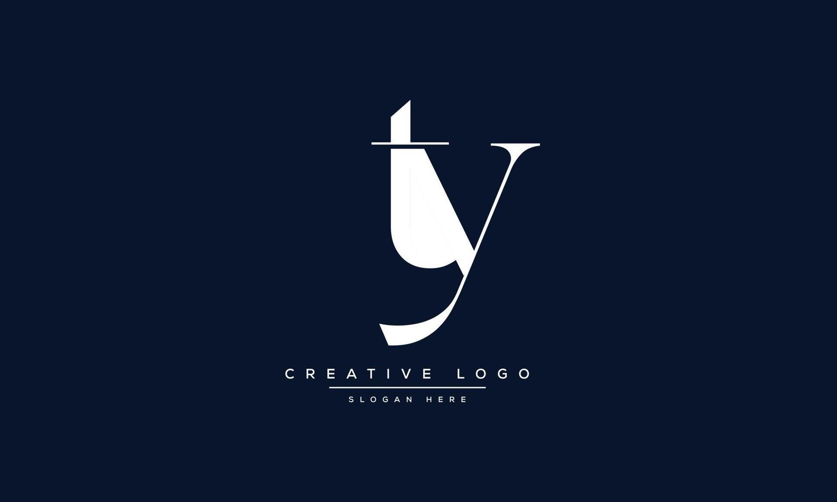 Alphabet letters Initials monogram logo TY, YT, T and Y vector