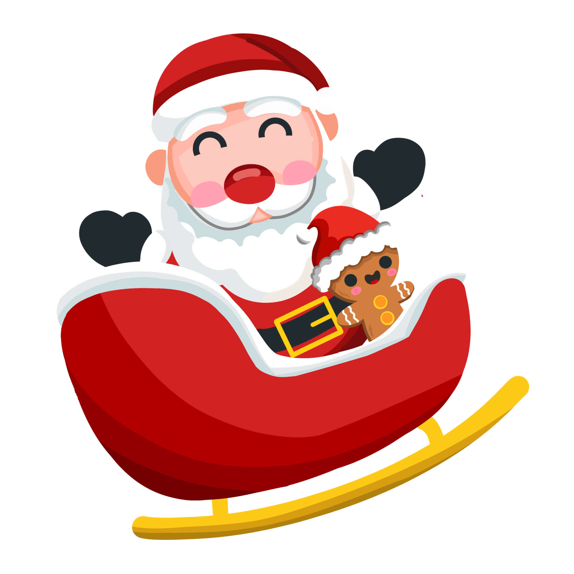 Free papa noel en trineo 9890264 PNG with Transparent Background