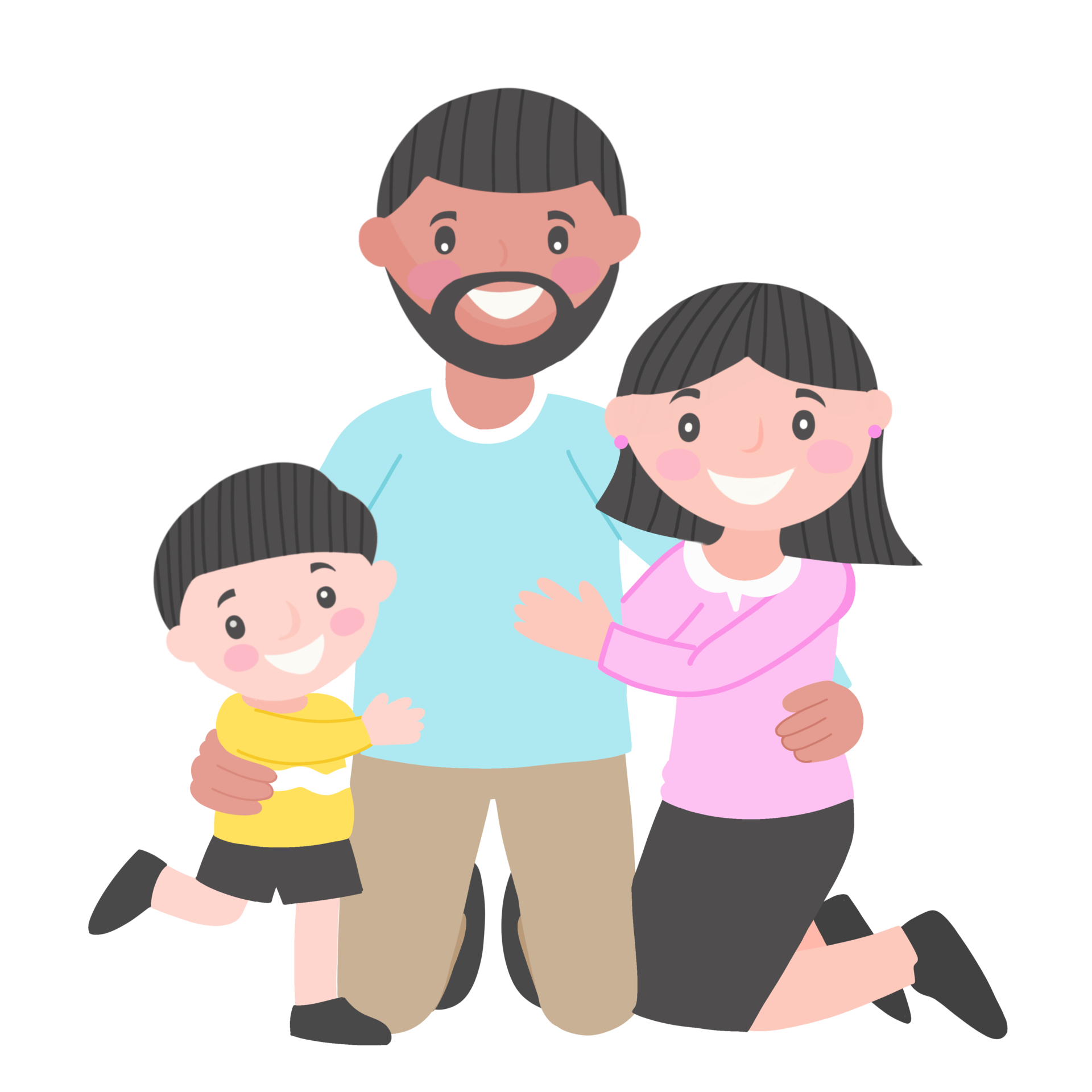 Free happy family, parents, mom, dad and kid 9890323 PNG with Transparent  Background