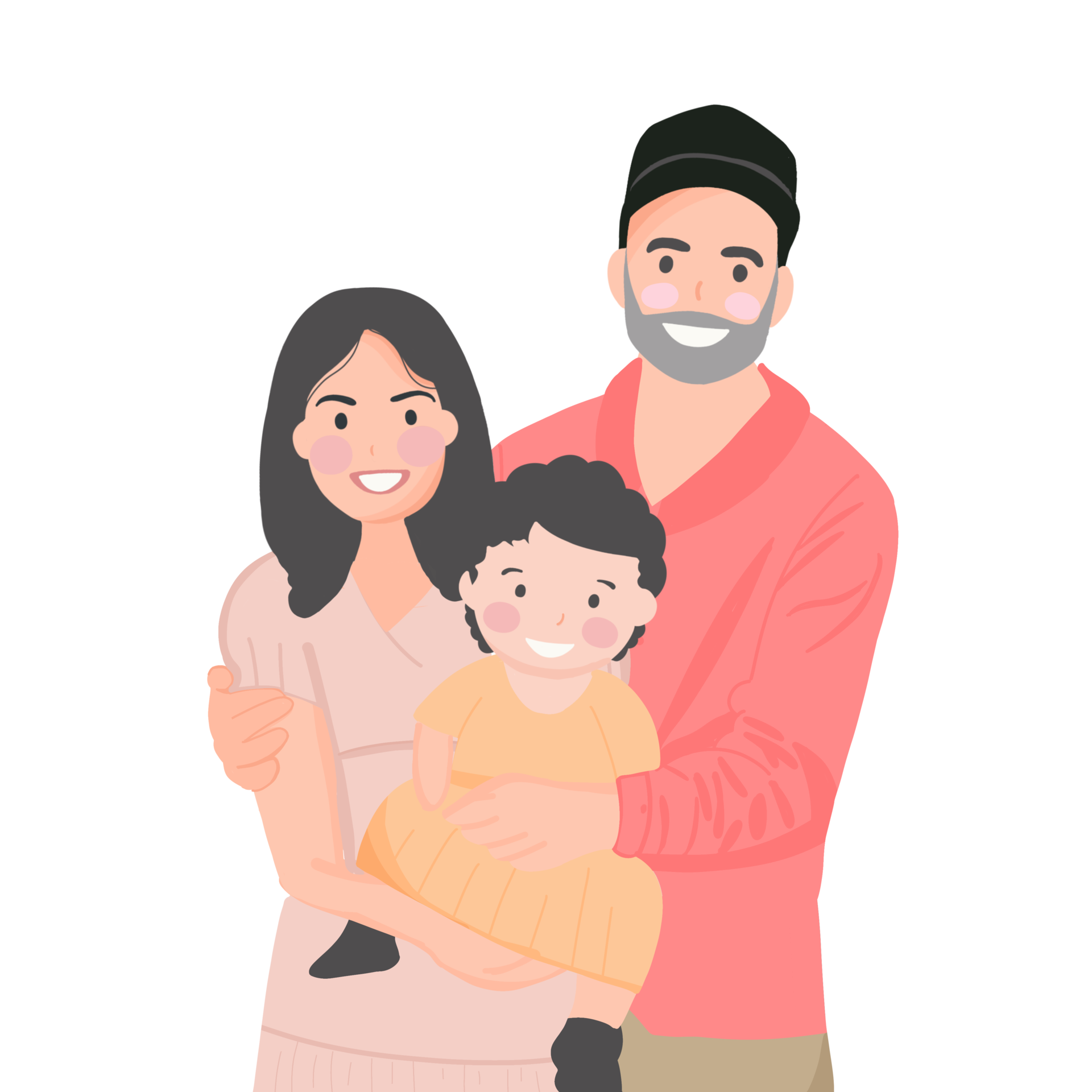 Free happy family, parents, mom, dad and kid 9890353 PNG with Transparent  Background