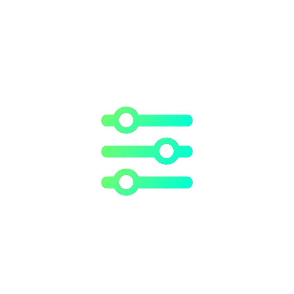 Setting Slider Gradient Icon vector