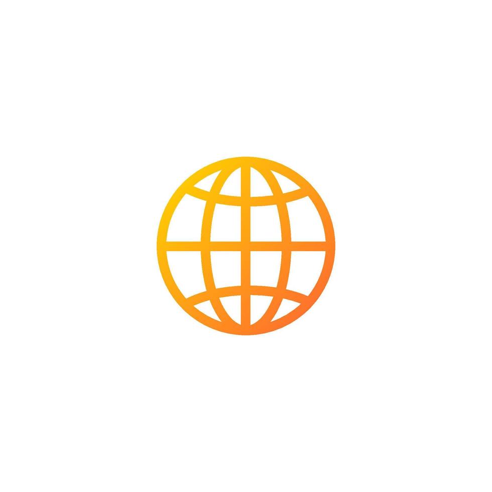 Globe, Web Gradient Icon vector