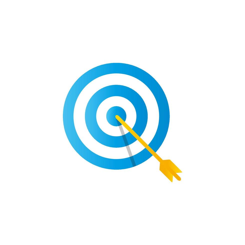 Dart Board Target with Arrow vector