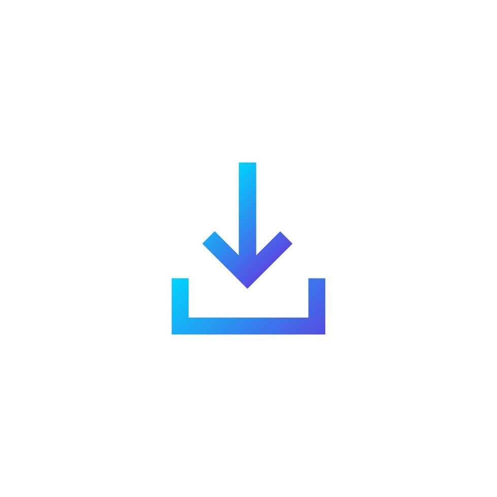 Upload Gradient Icon vector