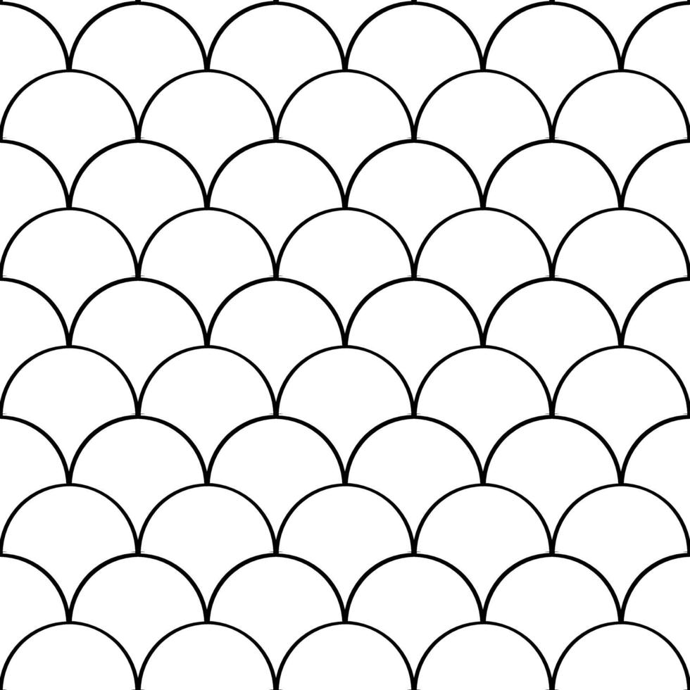 fish scailes black and white seamless pattern vector