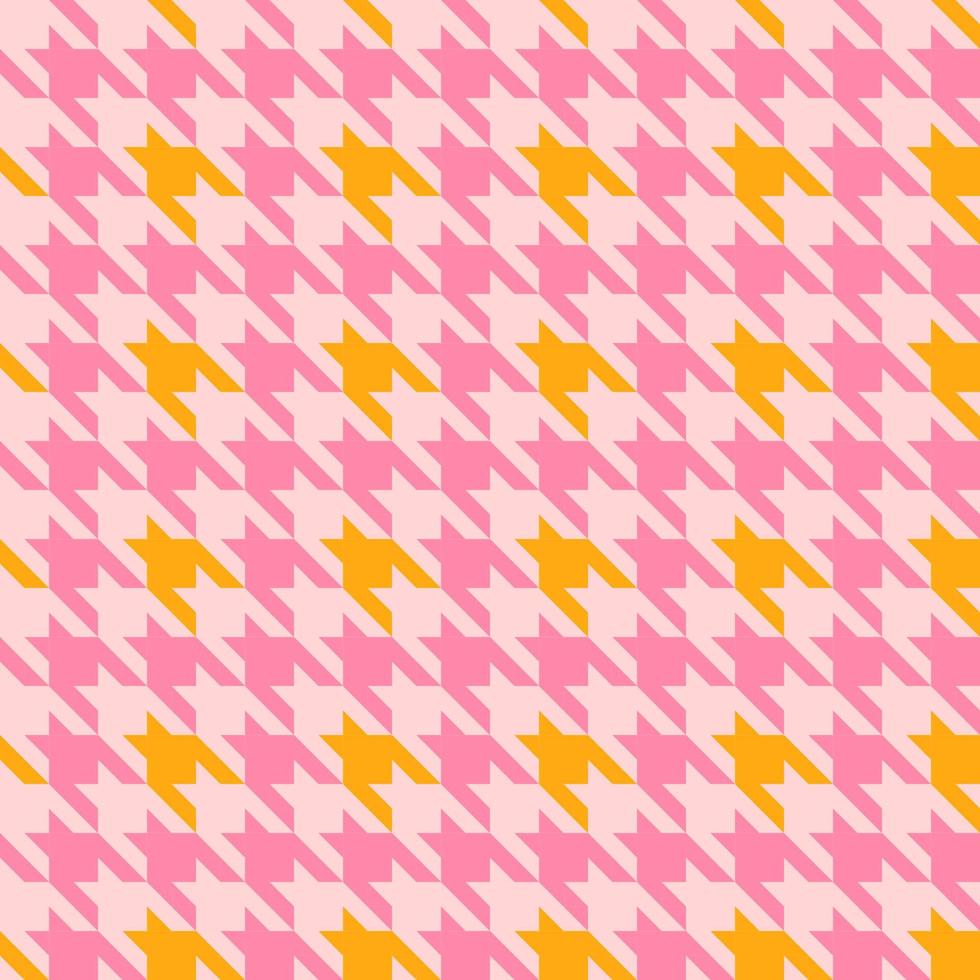 pink seamless surface pattern design with houndstooth vector
