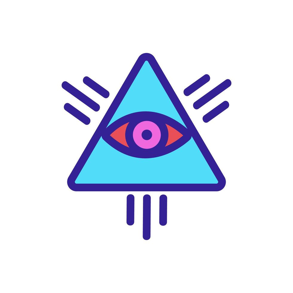 Magical eye icon vector. Isolated contour symbol illustration vector