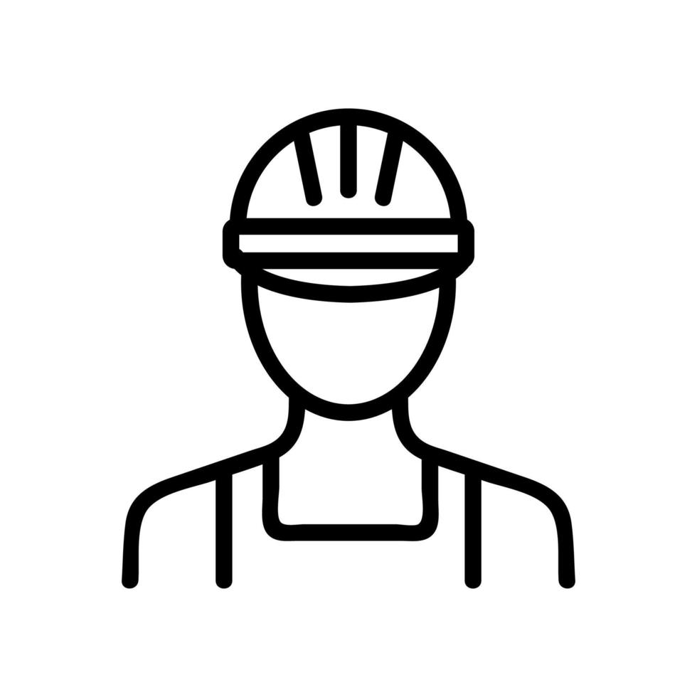 Builder icon vector. Isolated contour symbol illustration vector