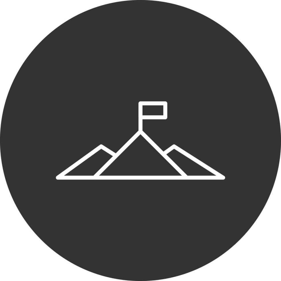Success Line Inverted Icon vector