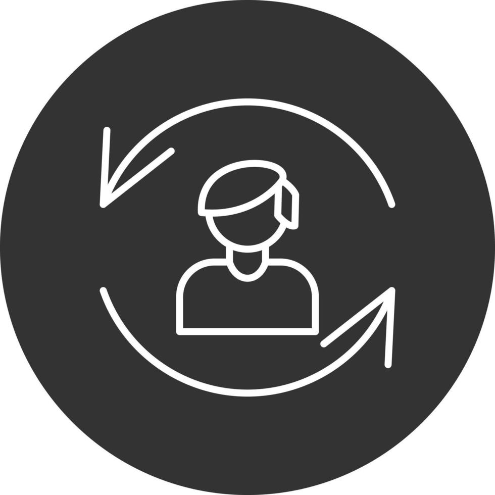 Conversion Line Inverted Icon vector