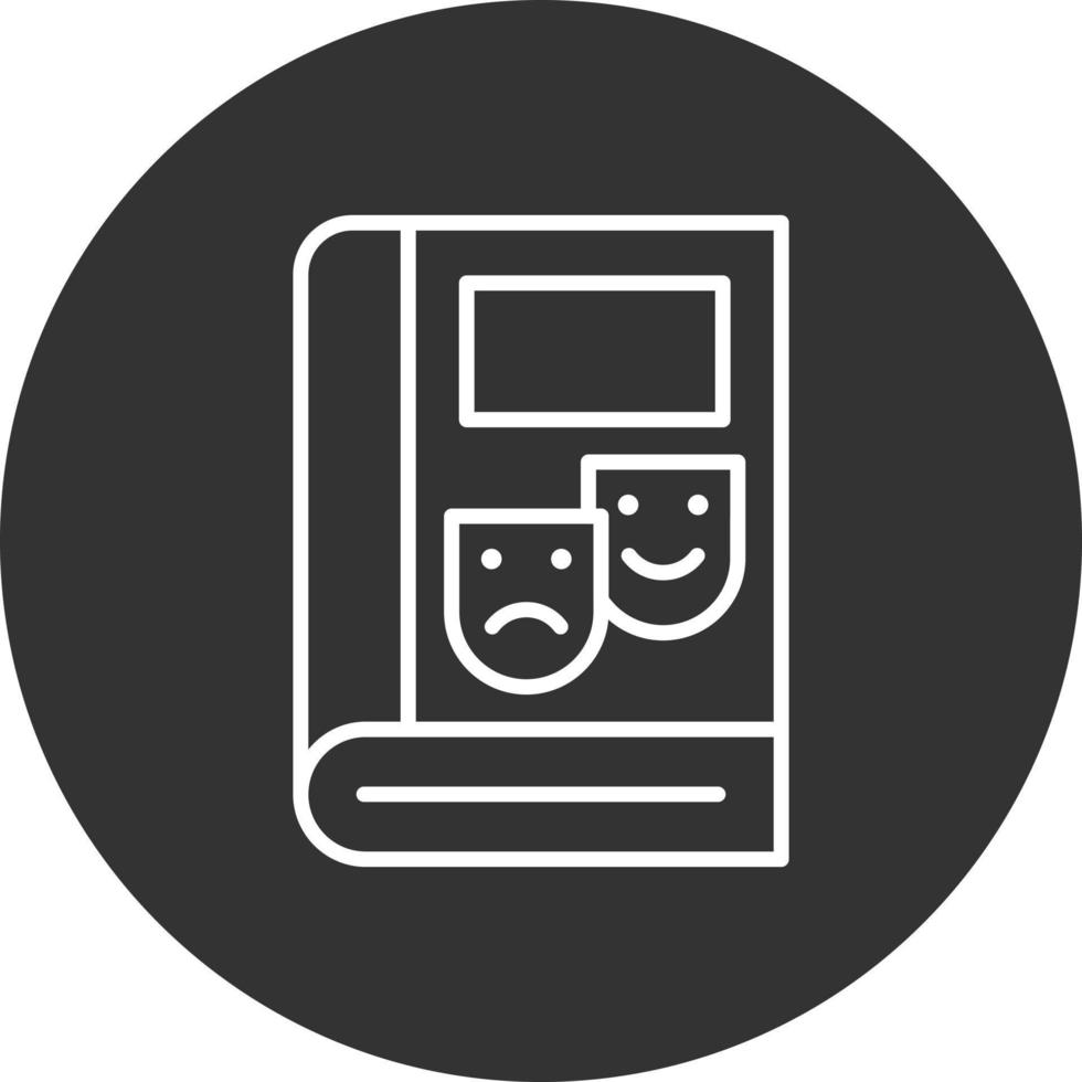 Comic Book Line Inverted Icon vector