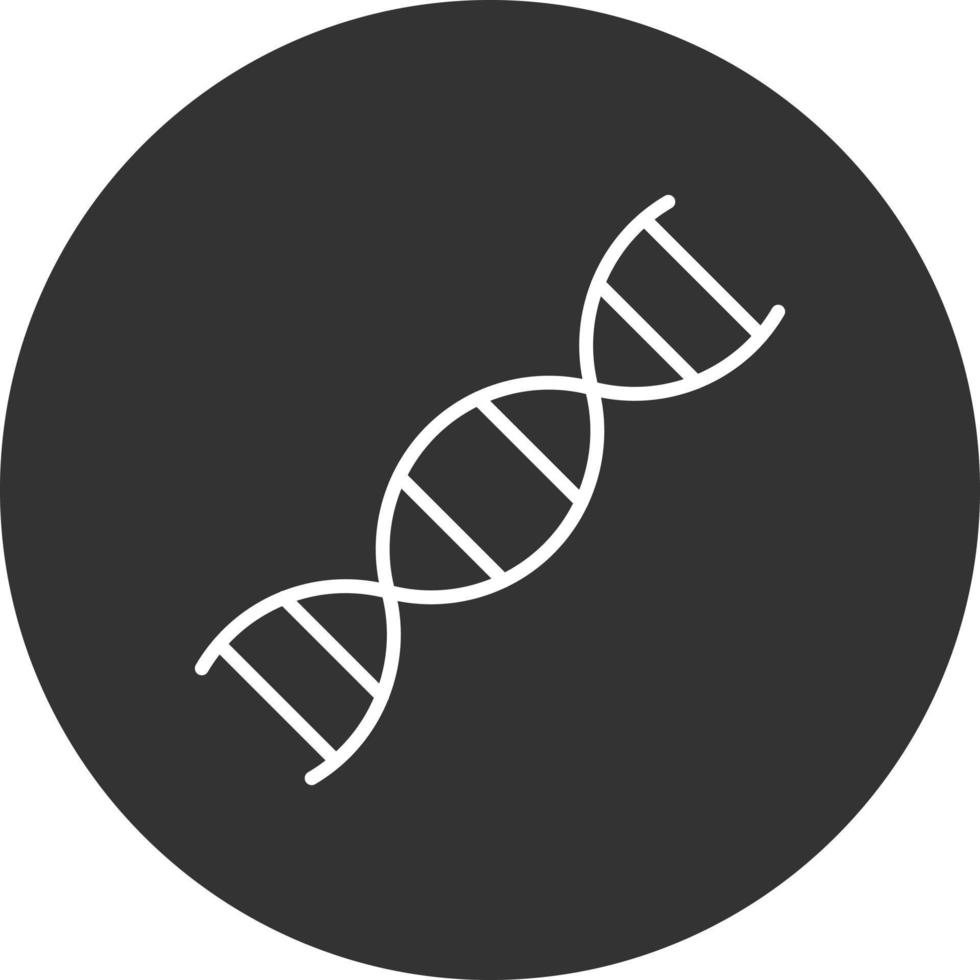 Dna Line Inverted Icon vector
