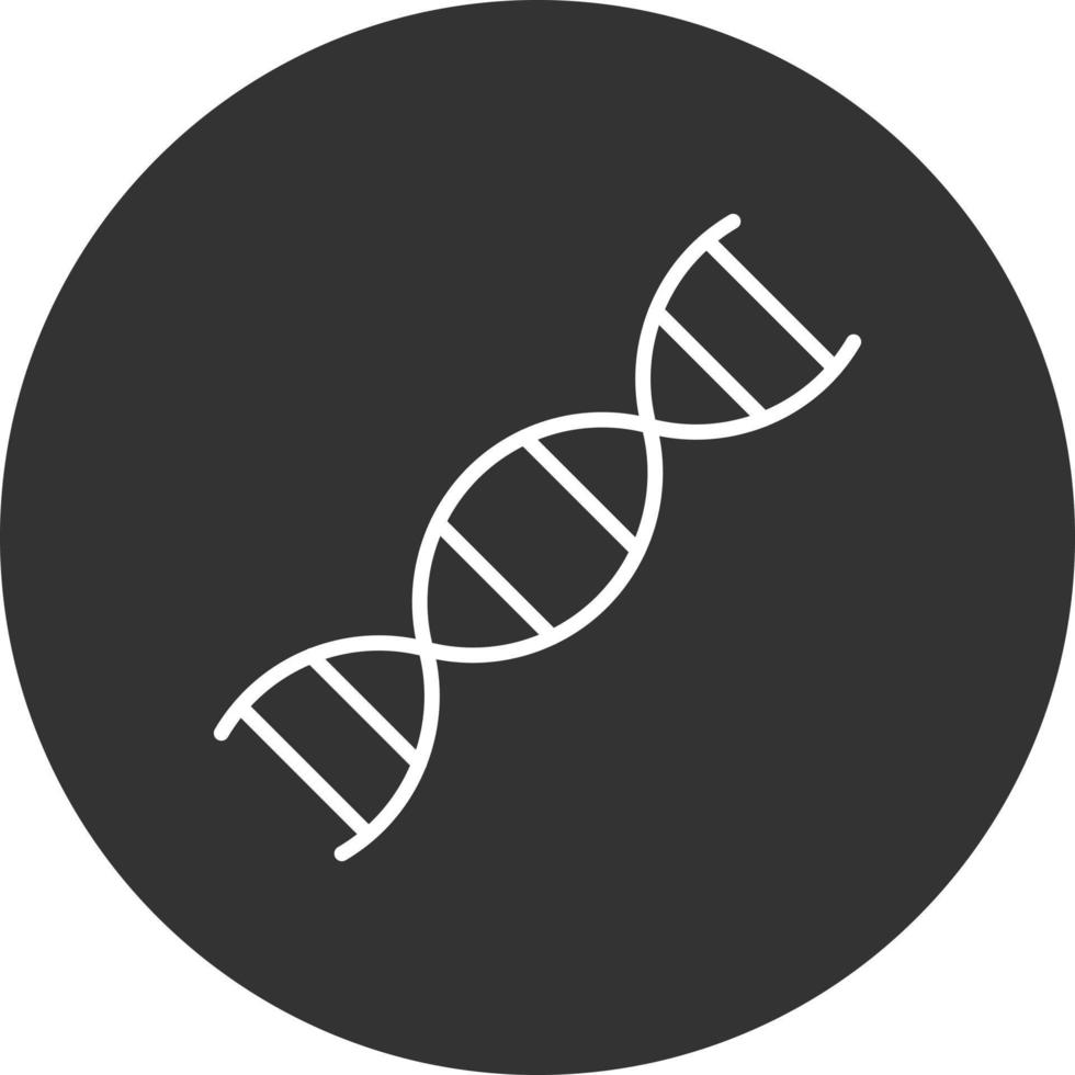 Dna Line Inverted Icon vector