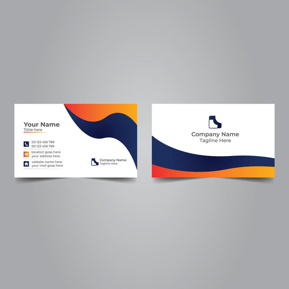 Business Card Print Template Design vector