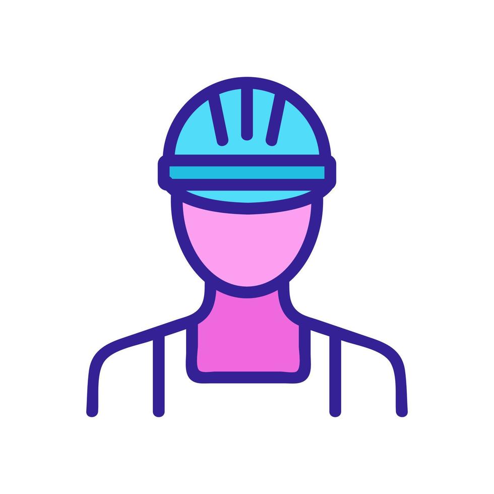 Builder icon vector. Isolated contour symbol illustration vector