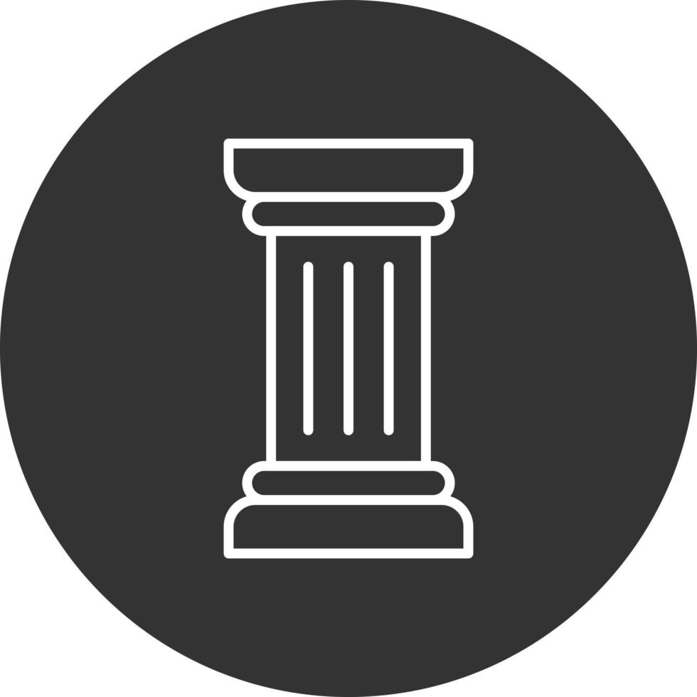 Pillar Line Inverted Icon vector