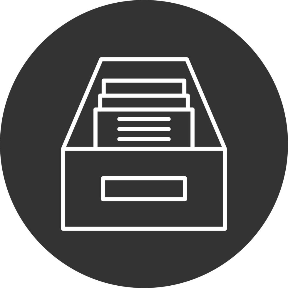 Archive Line Inverted Icon vector