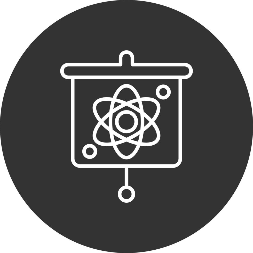 Atom Presentation Line Inverted Icon vector