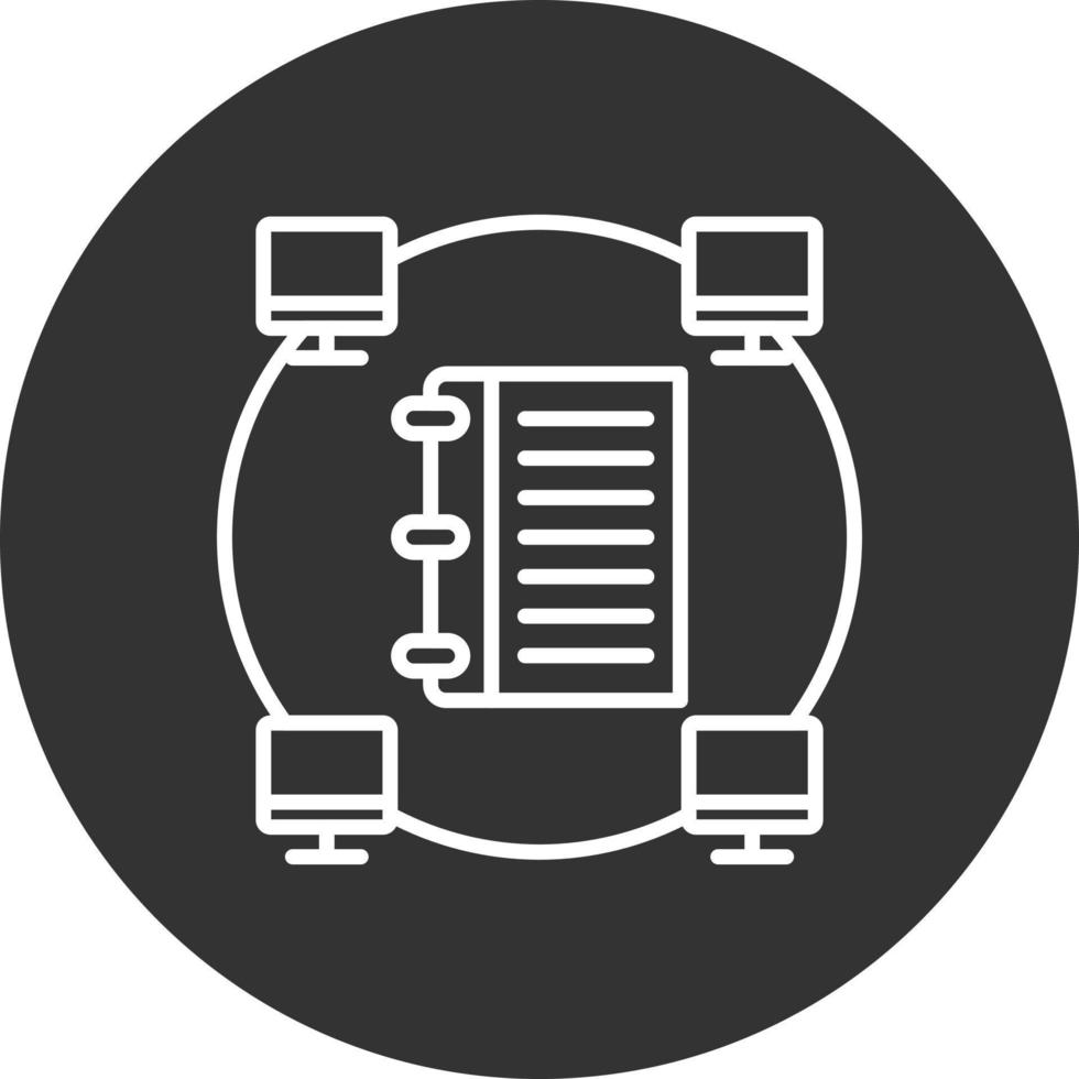 Database Line Inverted Icon vector