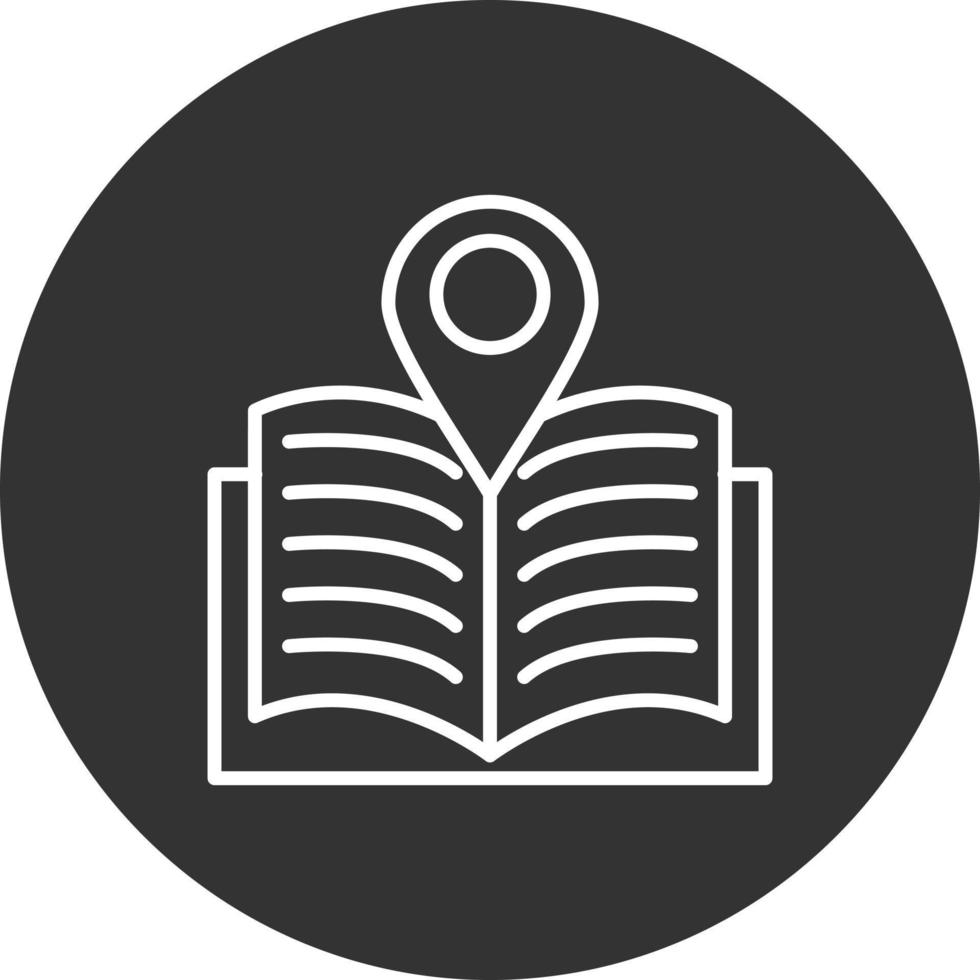 Library Location Line Inverted Icon vector