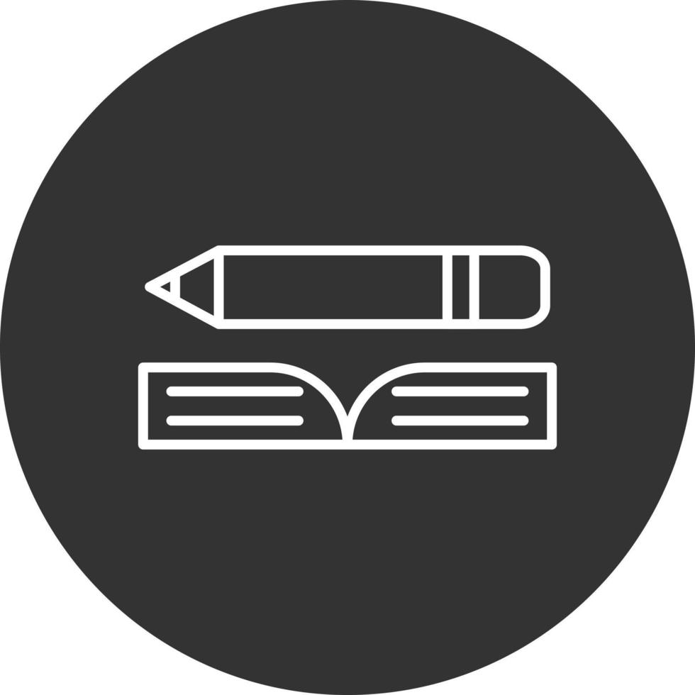 Study Line Inverted Icon vector