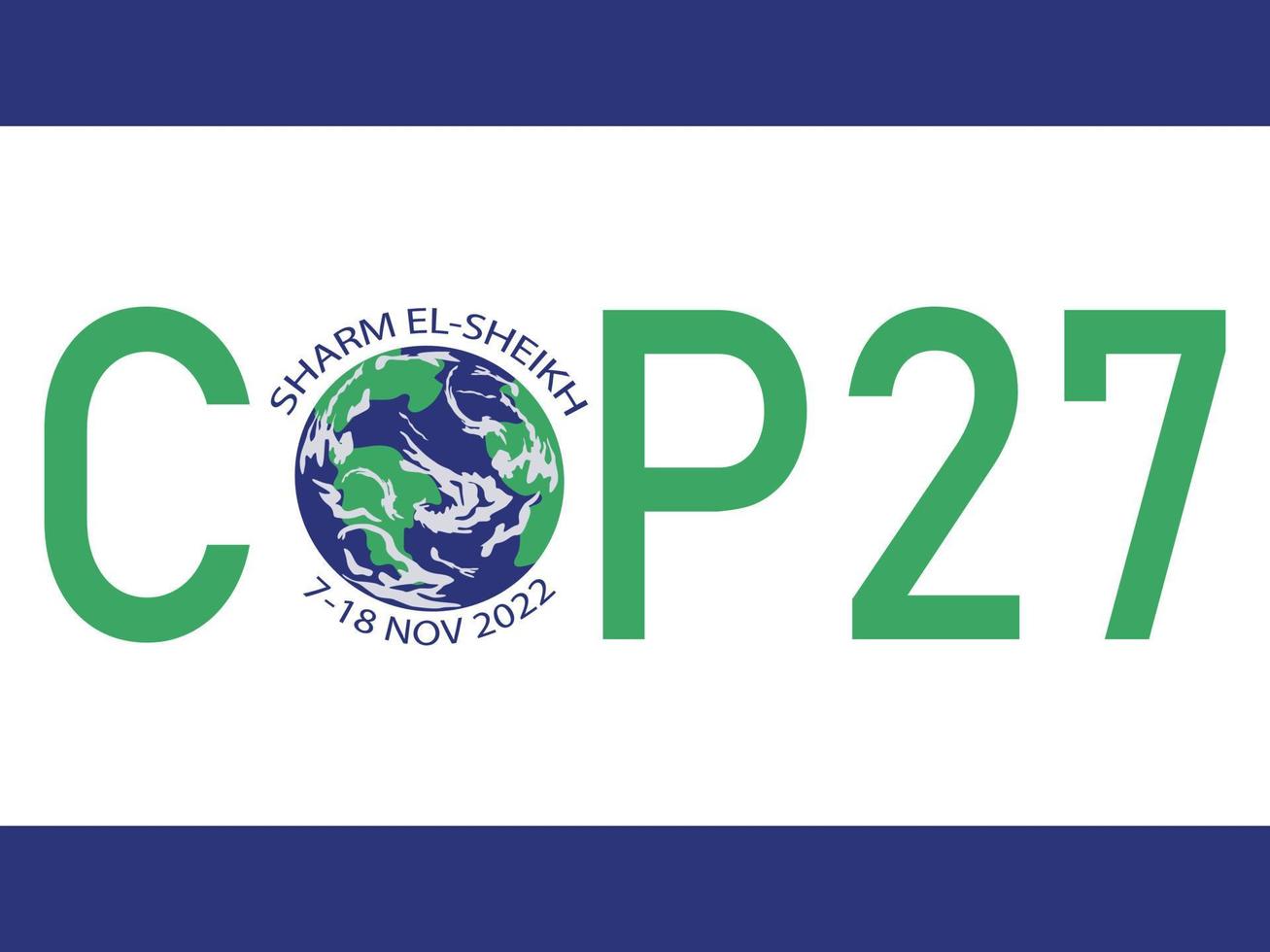 COP 27 in Sharm El-Sheikh, Egypt. 7-18 november 2022. United nations climate change conference. International climate summit vector