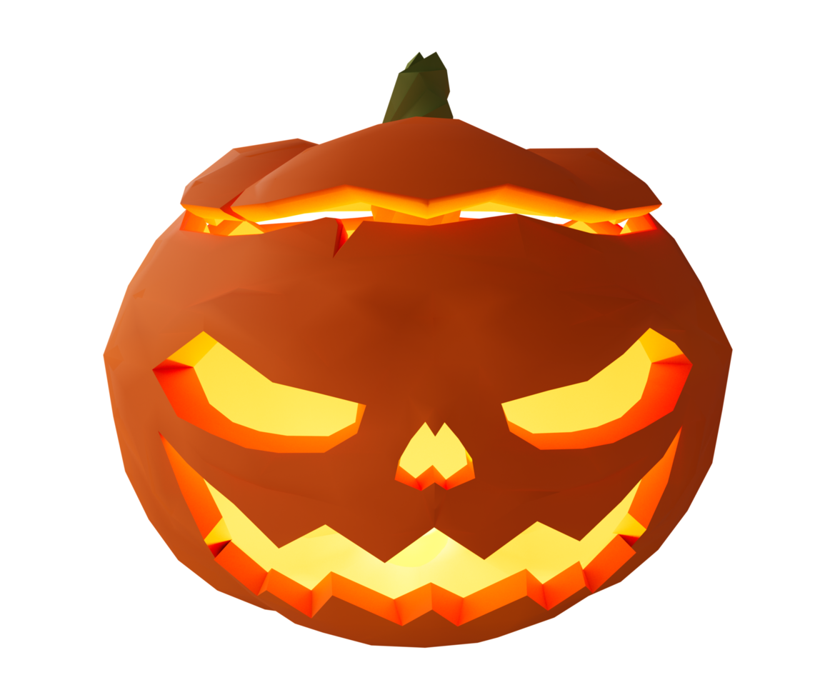 Illustration 3d de citrouille d'halloween à l'intérieur de la bougie rougeoyante, élément de conception d'arrière-plan halloween png