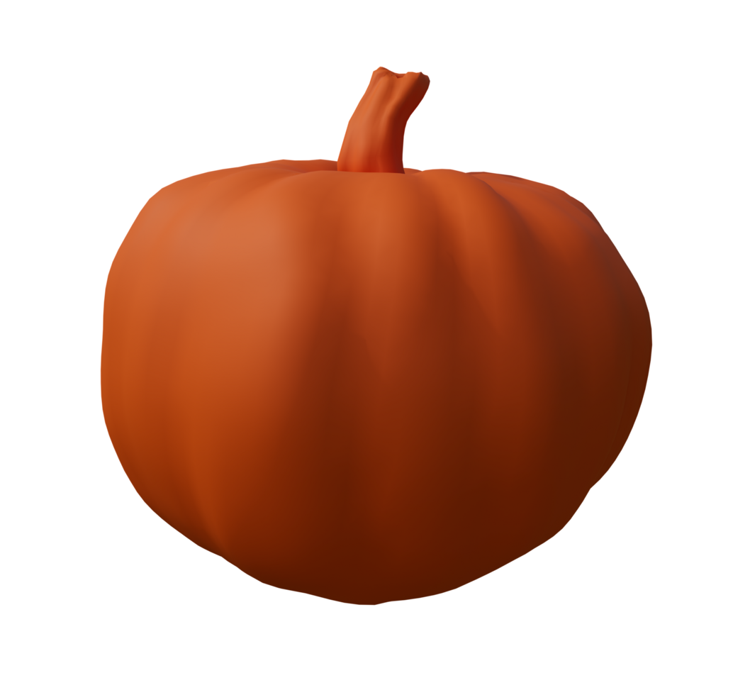 Rendu 3d de l'élément de fond minimal de citrouille d'halloween png