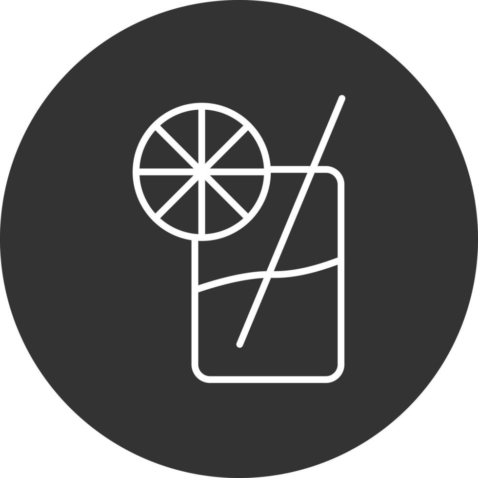 Juice Line Inverted Icon vector