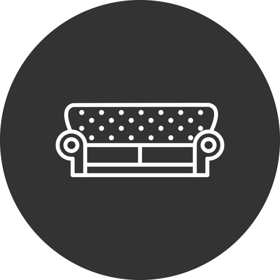 Sofa Line Inverted Icon vector