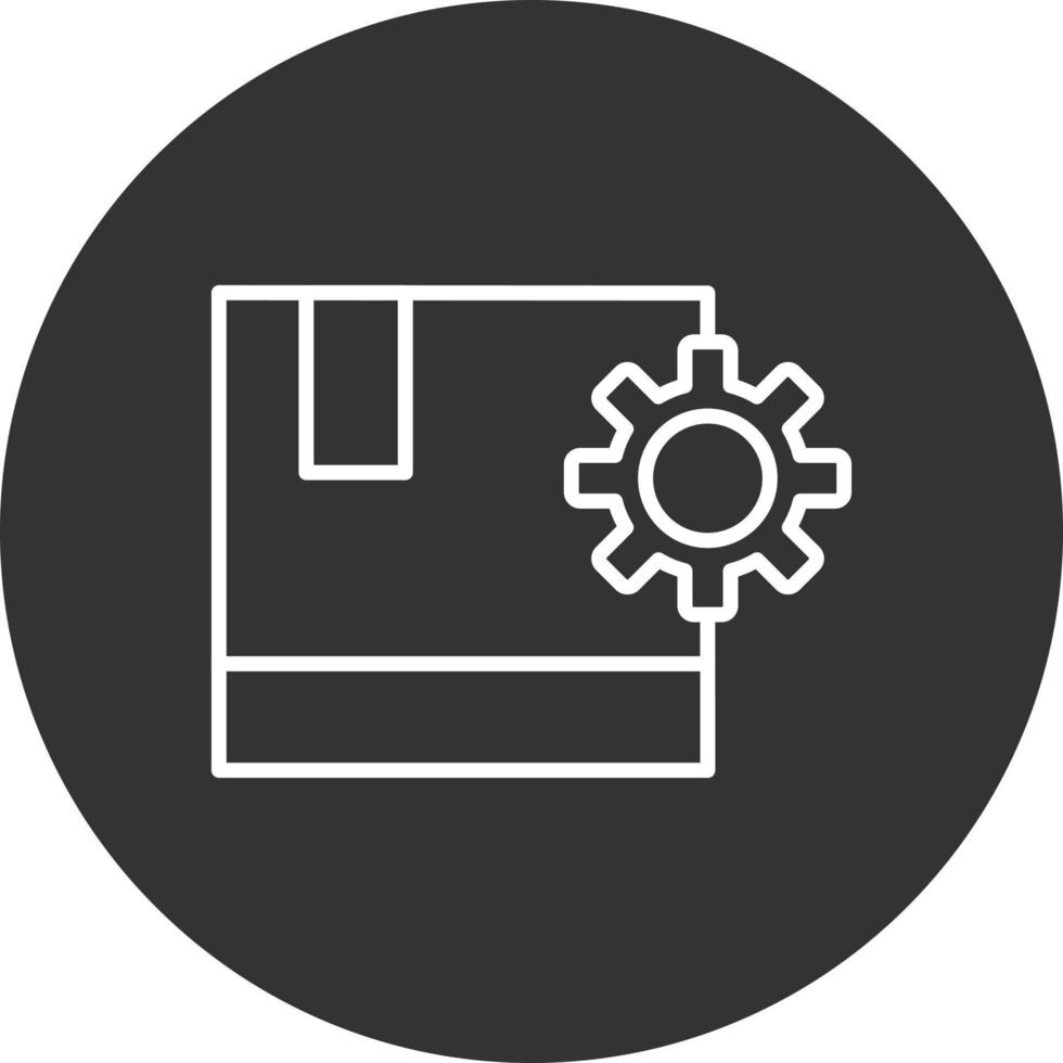 Product Management Line Inverted Icon vector