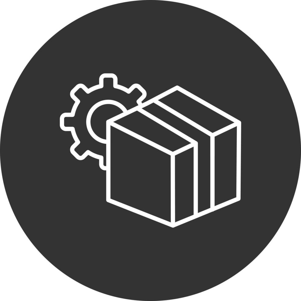 Inventory Control Line Inverted Icon vector