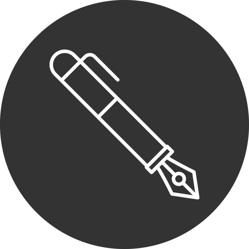 Pen Line Inverted Icon vector